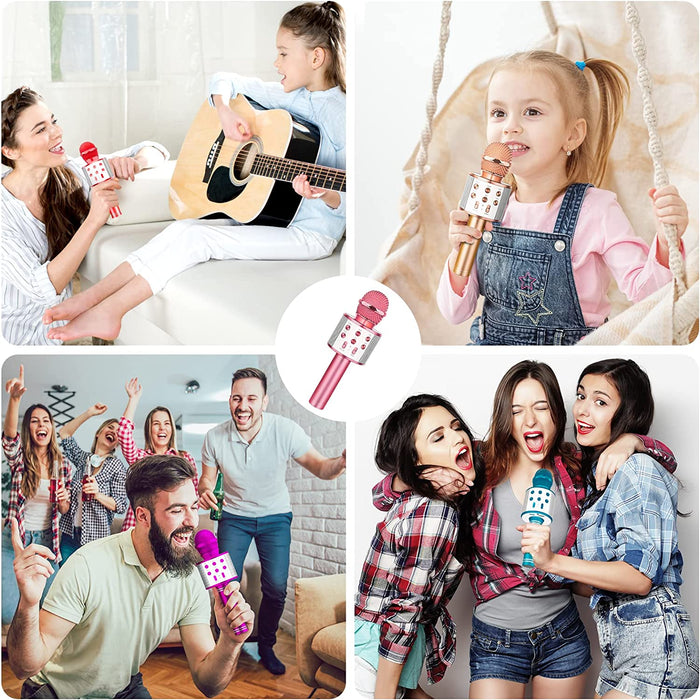 Mädchen Spielzeug 4-12 Jahre, Karaoke Mikrofon Kinder Mädchen Geschenk 4-12 Jahre Junge Spielzeug 5-10 Jahre, Bluetooth Drahtloses Mikrofon