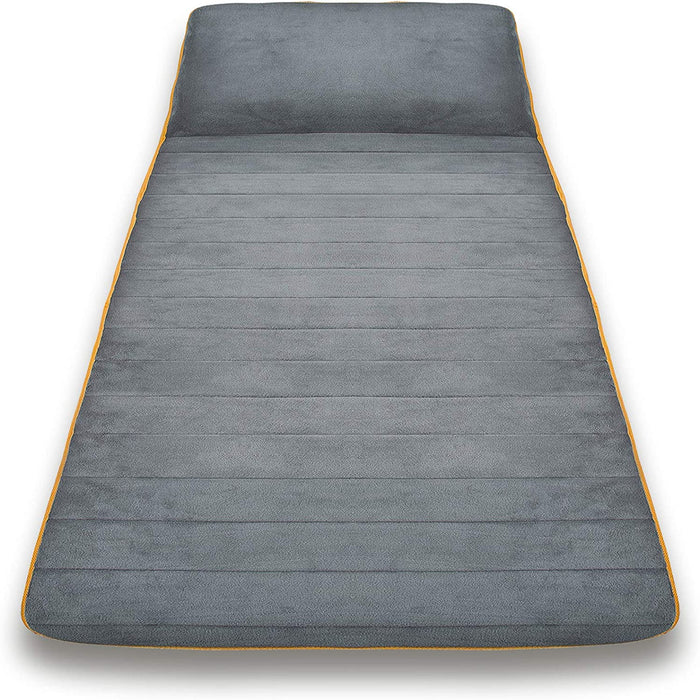 Massagematte elektrisch, Ganzkörper, 5 Programme, 4 Massagezonen, Wärmefunktion, Massageauflage mit Fleece-Bezug, Massageliege mit 2 Intensitäten 