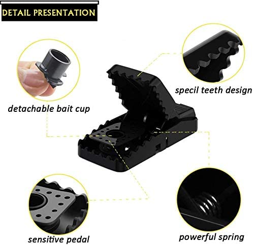 Mausefalle, 6er Set Profi Mäusefalle Schlagfalle Rattenfalle, Wiederverwendbar Mouse Trap Profi Mausefallen in Haus und Garten