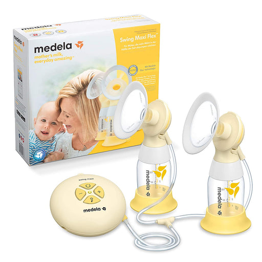 Medela Swing Maxi Flex elektrische Doppel-Milchpumpe – Mehr Milch in kürzerer Zeit – Mit PersonalFit Flex Brusthaube 
