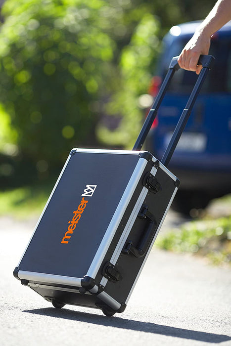 Werkzeugtrolley 156-teilig - Werkzeug-Set - Mit Rollen - Teleskophandgriff Profi Werkzeugkoffer befüllt  Werkzeugkiste fahrbar auf Rollen