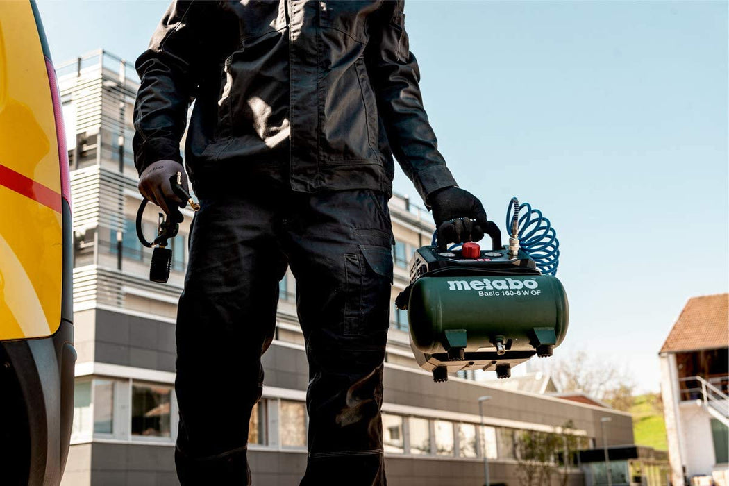 Metabo Kompressor Basic (Kessel 6 l, Max. Druck 8 bar, Ansaugleistung 160 l/min, Füllleistung 65 l/min, Max. Drehzahl 3500 /min, kompaktes Design) 