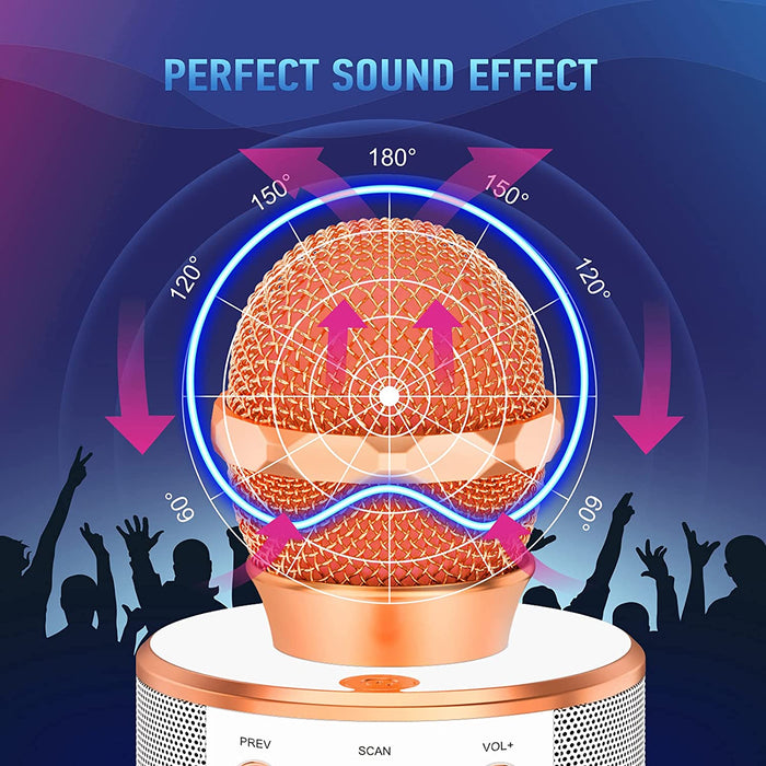 Mikrofon Kinder, Weihnachten Geschenke für Kinder Spielzeug Junge 4-12 Jahre Kinder Spielzeug ab 5-11 Jahren, Tragbares Karaoke Mikrofon 