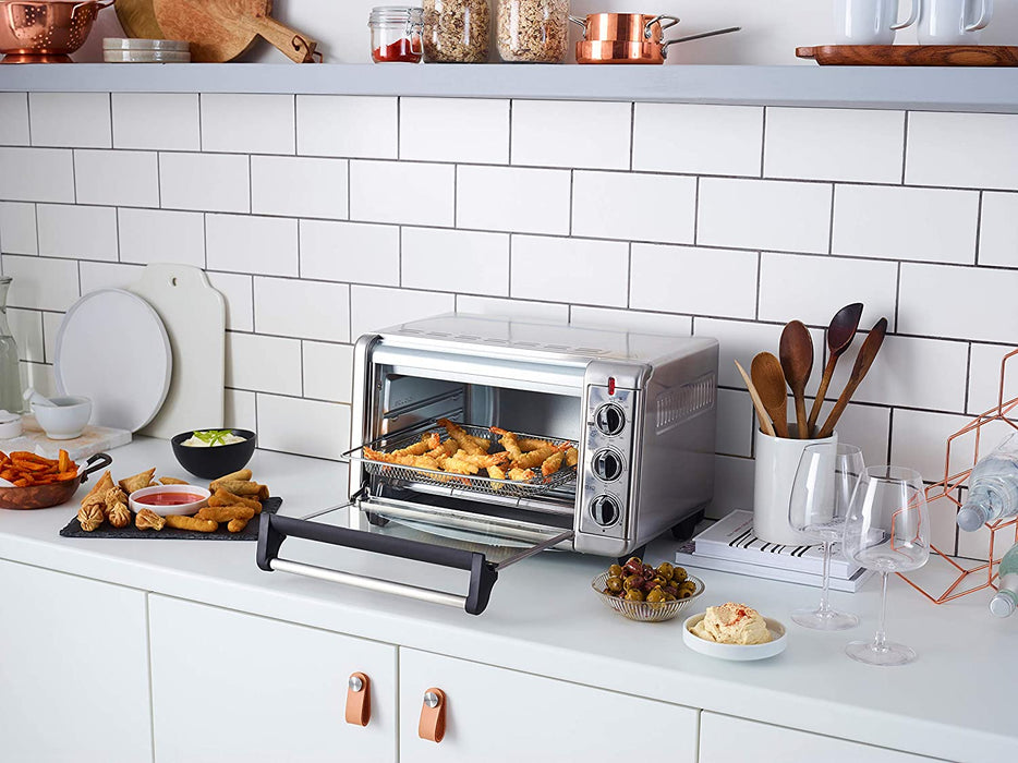 Mini Backofen Express Airfry 5-in-1 Heißluftfritteuse, Backofen, Grill, Toaster, Warmhaltefunktion (22,8l, Timer, Pizza bis 30cm Ø)