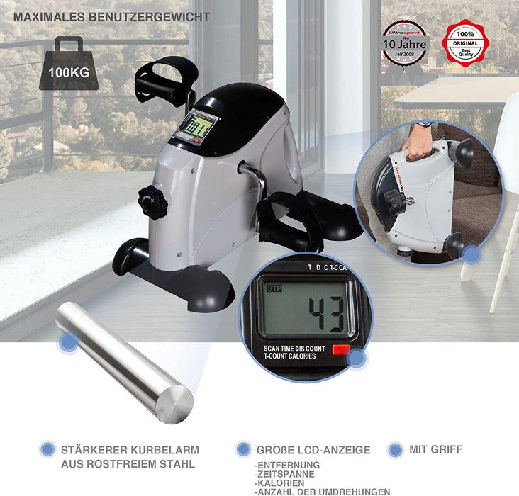 Mini Bike, kompakter Heimtrainer, Arm- und Beintrainer, Pedaltrainer, ideal für Senioren