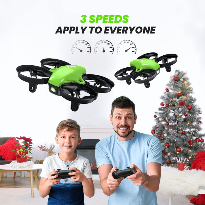 Mini Drohne für Kinder und Anfänger mit 3 Akkus, RC Quadrocopter, Mini Drone mit Höhenhaltemodus, Start  Landung mit einem Knopfdruck, Kopflos Modus