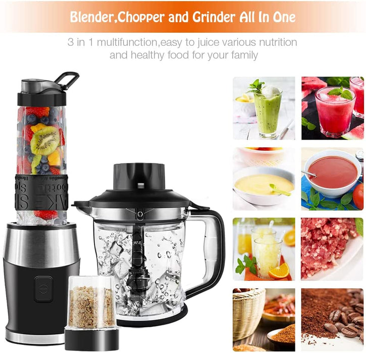 Mixer Smoothie Maker, 700 Watt Standmixer Smoothie Mixer, Multifunktion Smoothiemaker/ Fleisch Zerkleinerer/Ice Crusher /Kaffeemühle
