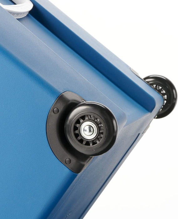 Elektrische Kühlbox mit Rollen passend für eine komplette Getränkekiste / Bierkiste, 48 Liter, 12 V und 230 V für Auto, Lkw, Boot