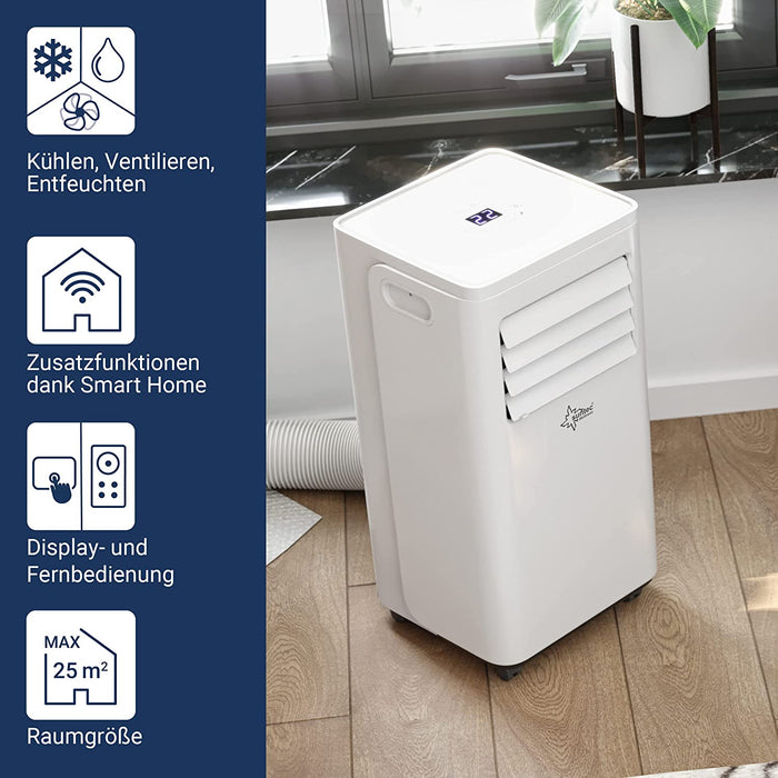 Mobiles Klimagerät Impuls 2.0 Eco R290 APP – Klimaanlage mobil und leise mit Smart App Steuerung – Entfeuchter für Räume bis 25 qm