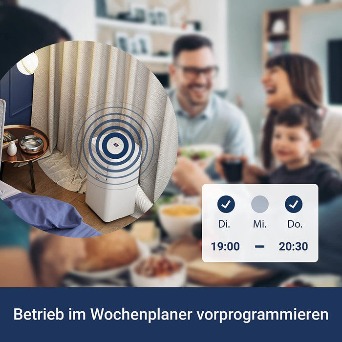 Mobiles Klimagerät Impuls 2.0 Eco R290 APP – Klimaanlage mobil und leise mit Smart App Steuerung – Entfeuchter für Räume bis 25 qm
