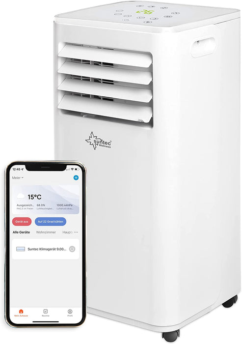 Mobiles Klimagerät Impuls 2.0 Eco R290 APP – Klimaanlage mobil und leise mit Smart App Steuerung – Entfeuchter für Räume bis 25 qm