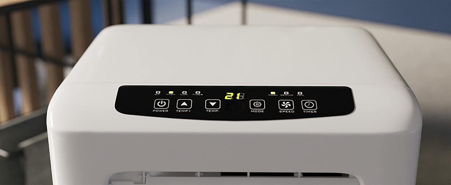  Mobiles Klimagerät Impuls 2.0 Eco R290 – Klimaanlage mobil und leise mit Abluftschlauch – Kühler & Entfeuchter für Räume bis 25 qm 