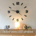 Moderne Mute DIY große Wanduhr 3D Aufkleber Home Office Decor Geschenk (Schwarz-73)