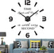 Moderne Mute DIY große Wanduhr 3D Aufkleber Home Office Decor Geschenk (Schwarz-73)