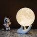 Mondlampe, 8,9 cm, 3D-gedruckte Mondlampe, Mondlicht, Nachtlichter für Kinderzimmer, Frauen, Heimdekoration, Geschenk, Keramik-Handsockel