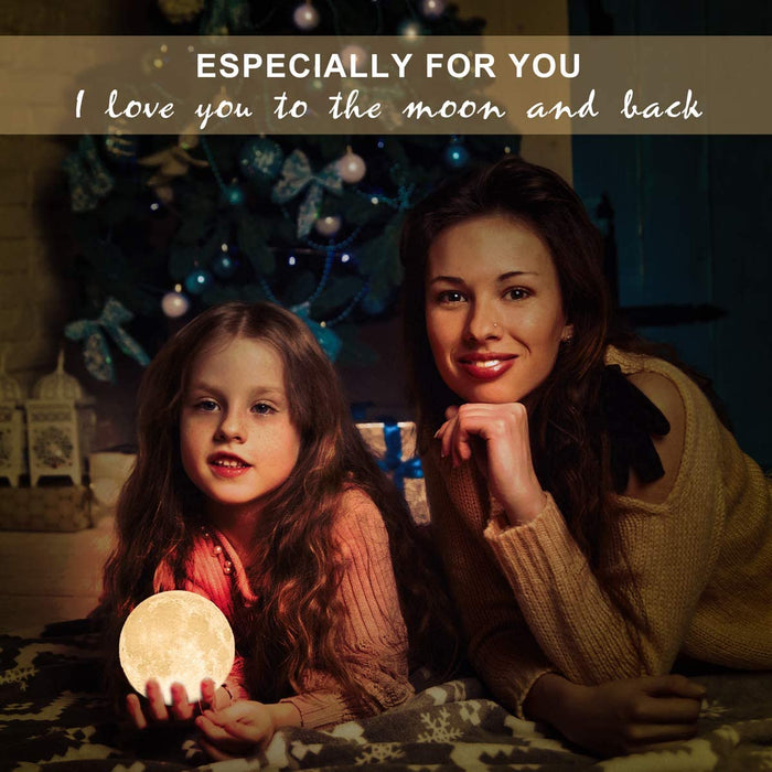 Mondlampe, 8,9 cm, 3D-gedruckte Mondlampe, Mondlicht, Nachtlichter für Kinderzimmer, Frauen, Heimdekoration, Geschenk, Keramik-Handsockel