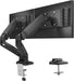 Monitor Halterung 2 Monitore für 13-32 Zoll LED/LCD Bildschirme bis zu 8 kg, Gasdruckfederarm +90°/-45° Neigbar, 360° Schwenkbar & 360° Drehungbar