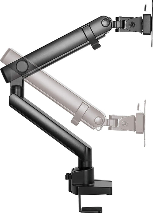 Monitor Halterung für 1 Monitor bis 32 Zoll (bis zu 8kg, VESA 75x75/100x100), Befestigung auf Tischplatte/Tischkante, Stahl, Schwarz