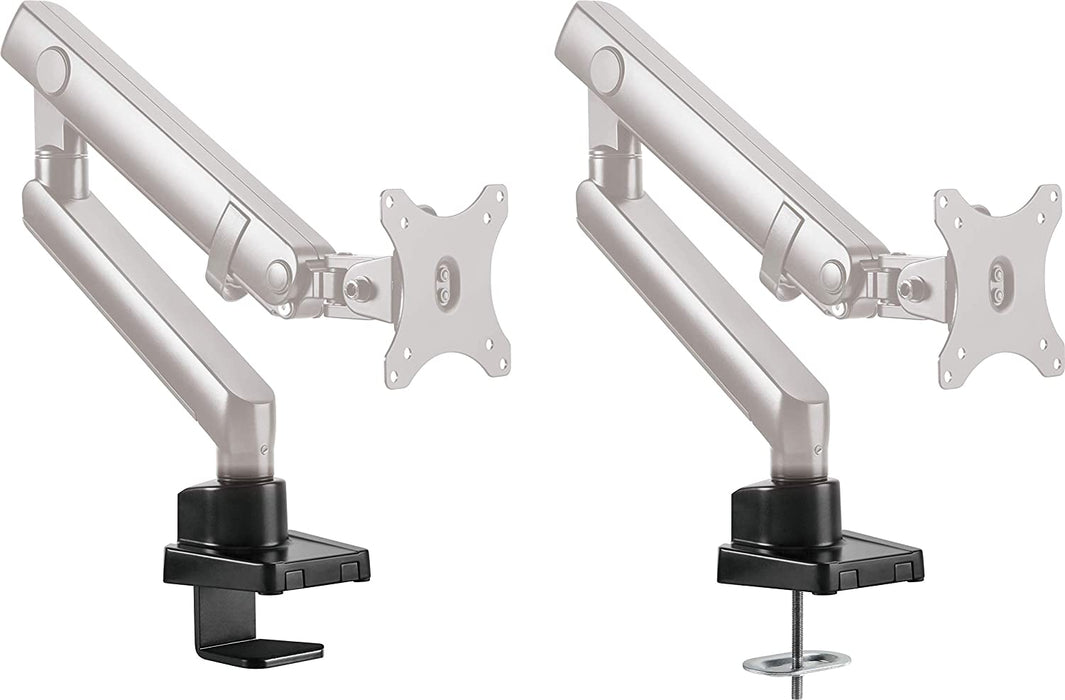 Monitor Halterung für 1 Monitor bis 32 Zoll (bis zu 8kg, VESA 75x75/100x100), Befestigung auf Tischplatte/Tischkante, Stahl, Schwarz