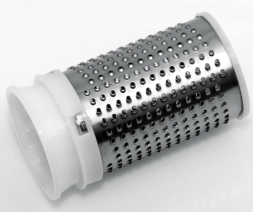 Multi Reibe MR 6 - herausnehmbare Reibetrommel aus Edelstahl, für Hartkäse, Nüsse, Schokolade & mehr, Power-Akku, weiß, 24,5 x 11,5 x 9 cm