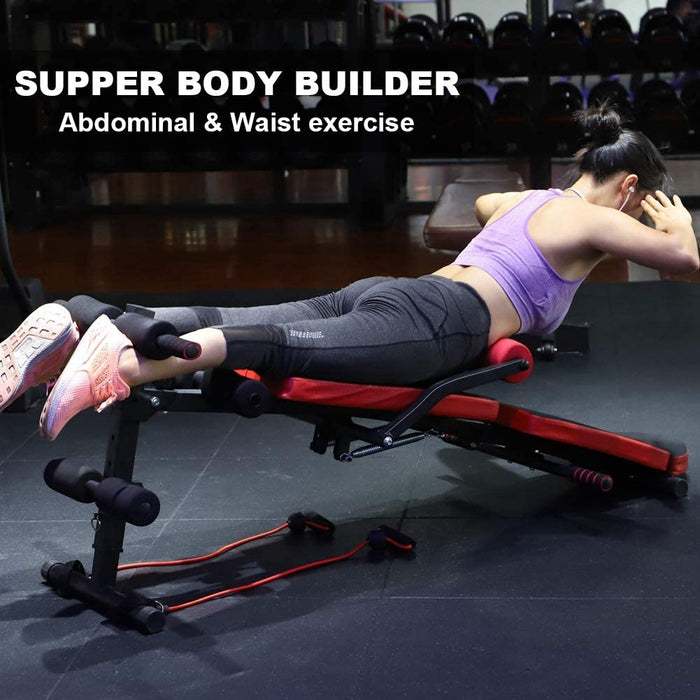 Multifunktions-verstellbare Sitzbank ， Klappbares AB Abdominal Crunch-Übungsbrett, Schrägbank für das Bauchmuskeltraining, für das Heimgymnastik