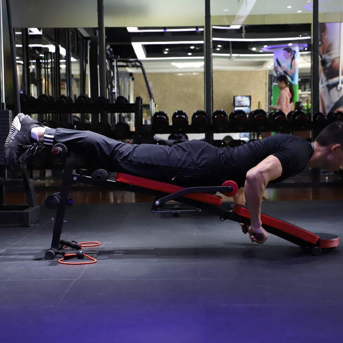 Multifunktions-verstellbare Sitzbank ， Klappbares AB Abdominal Crunch-Übungsbrett, Schrägbank für das Bauchmuskeltraining, für das Heimgymnastik