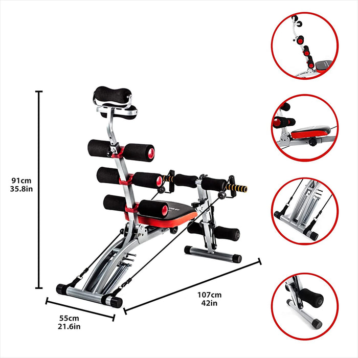 Multifunktionsbank bauchtrainer für zuhause - Revolutionäre 6-in-1 Sport geräte, ideal zum Straffen und Trainieren 