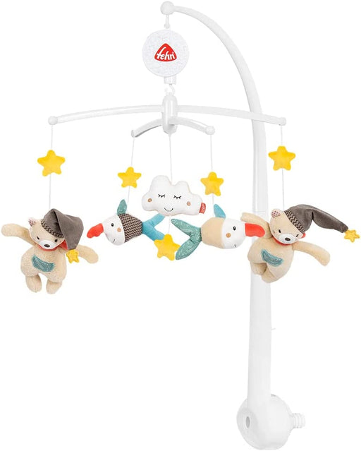 Musik-Mobile Bruno – Spieluhr-Mobile mit dem Bären Bruno und seinen Freunden – Melodie "Weißt du wieviel Sternlein stehen" – Für Babys von 0-5 Monaten