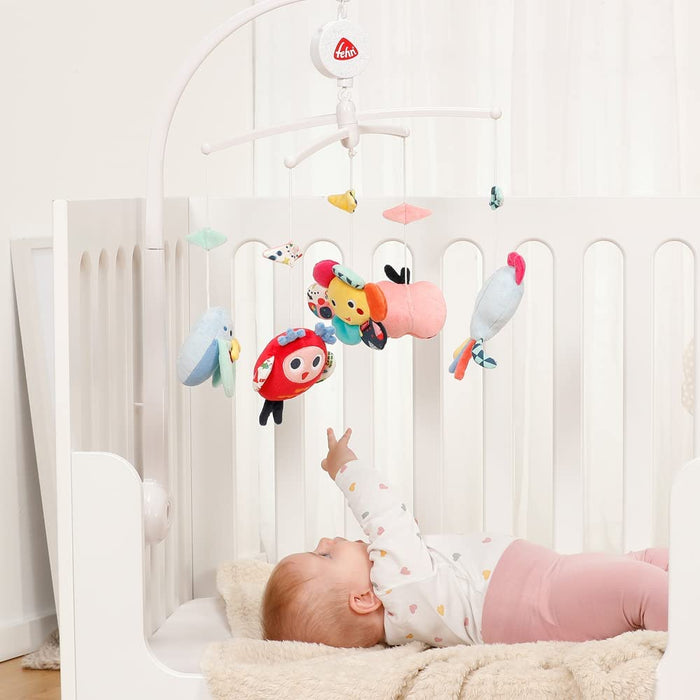 Musik-Mobile COLOR Friends – Mobile mit sanfter Melodie "Träumerei" und süßen Figuren – Mit Bett-Befestigung – Für Babys von 0-5 Monaten 