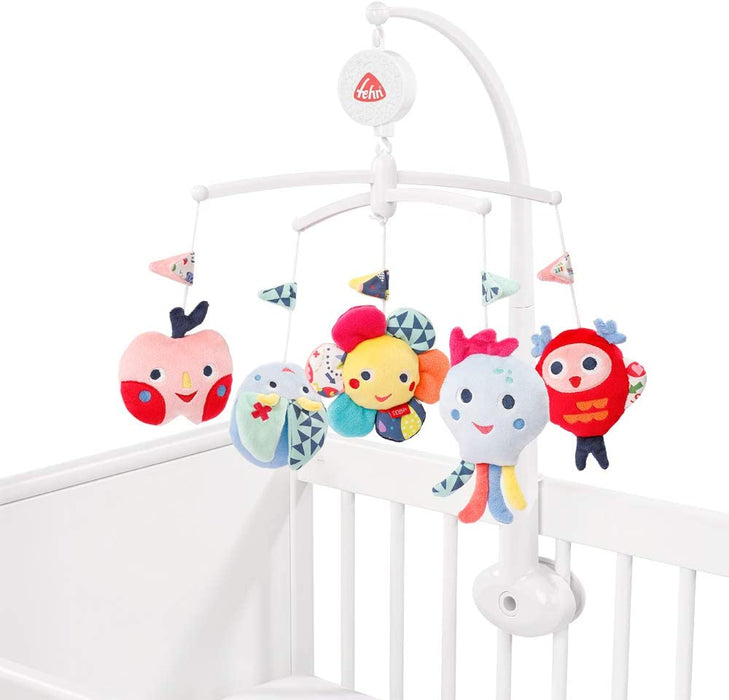 Musik-Mobile COLOR Friends – Mobile mit sanfter Melodie "Träumerei" und süßen Figuren – Mit Bett-Befestigung – Für Babys von 0-5 Monaten 