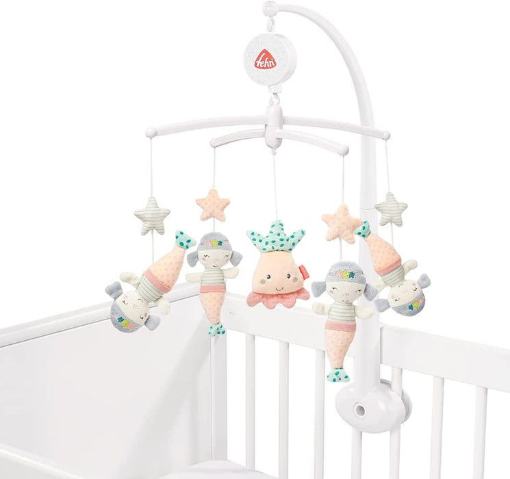 Musik-Mobile Meerjungfrau – Mobile mit sanfter Melodie "Schwanensee" und süßen Figuren – Für Babys von 0-5 Monaten – Größe: Ø 40 cm