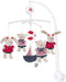 Musik – Mobile Ocean Club – Spieluhr – Mobile mit Teddys – Melodie "Der Mond ist aufgegangen" – Zum Befestigen am Bett für Babys von 0 – 5 Monaten – Höhe: 65 cm, ø 40 cm