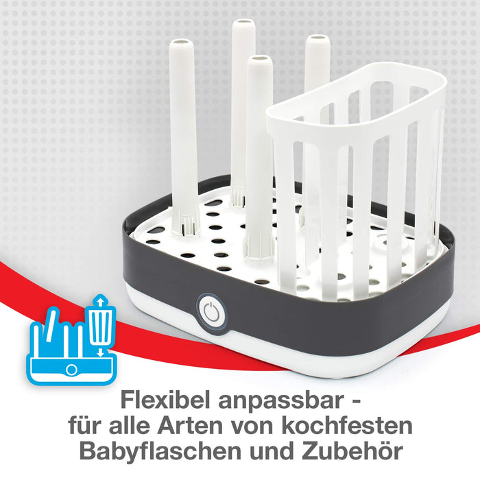NUK Vario Express Dampf-Sterilisator Modular für bis zu 6 Babyflaschen, Sauger & Zubehör oder Milchpumpe, 1 Stück 