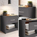 Nachttisch Graphit - Schlichter Nachtschrank mit einer Schublade passend zu jedem Bett & Schlafzimmer - 39 x 41 x 28 cm
