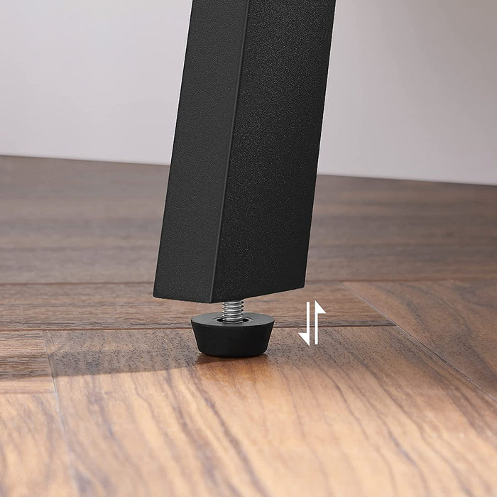 Nachttisch, Beistelltisch, Sofatisch mit Metallrahmen, stapelbar, mit offenem Fach, Industrie-Design, vintagebraun-schwarz