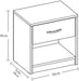 Nachttisch in San Remo Optik, Weiß - Schlichter Nachtschrank mit einer Schublade passend zu jedem Bett & Schlafzimmer - 39 x 41 x 28 cm