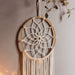 Nice Dream Makramee Traumfänger Gross Boho Dreamcatcher Handgefertigt, Gewebte Feder Wandbehang Handgemachte Traumfänger Quasten Dekoration 