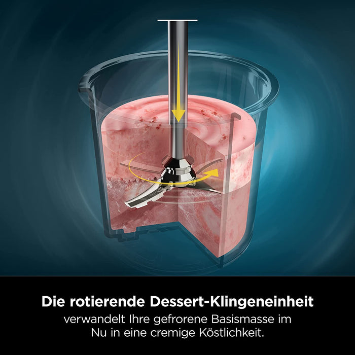 Ninja Creami Eismaschine Eiscreme, Gelato, Milchshake, Sorbet, Smoothie-Bowls, 7 Programme, Schwarz Silber