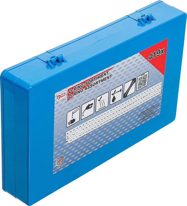 O-Ring-Sortiment | 419-tlg. | Ø 3 - 50 mm | säure-, benzin-, hitze und ölbeständig | aus NBR gefertigt | im Koffer