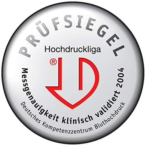 Oberarm-Blutdruckmessgerät mit Manschettensitzkontrolle, für Oberarmumfänge von 22-42 cm, Risikoindikator, Arrhythmie-Erkennung