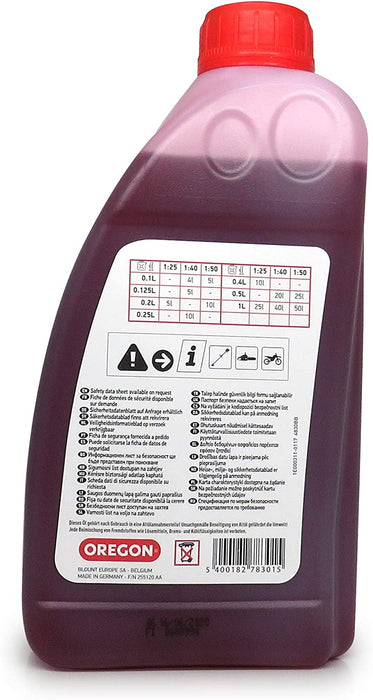 Oregon Halbynthetisches 2-Takt-Motorenöl, 2T (1-Liter-Flasche)