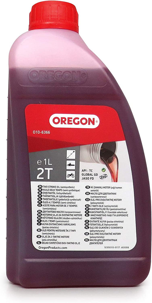 Oregon Halbynthetisches 2-Takt-Motorenöl, 2T (1-Liter-Flasche)