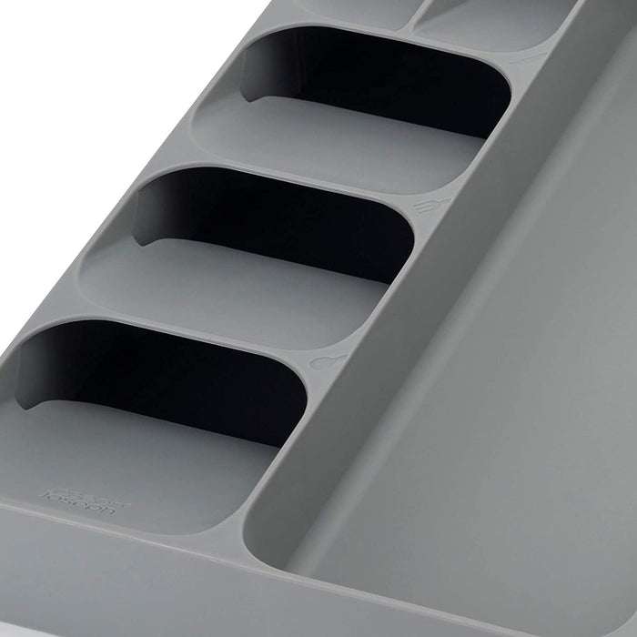 Organizer für Besteck, Utensilien und Gadgets, Grau, 39,7 x 38,4 x 5,3 cm - Besteckkasten