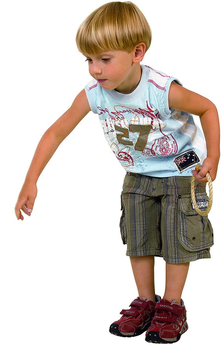 Outdoor Ringwurfspiel - 50x50cm mit 5 Wurfringen, 1 Kreuz, 9 Spielstäben, aus Kiefernholz