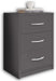PEPE Nachttisch Graphit - Schlichter Nachtschrank mit drei Schubladen passend zu jedem Bett & Schlafzimmer - 39 x 54 x 28 cm