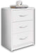 PEPE Nachttisch Weiß - Schlichter Nachtschrank mit drei Schubladen passend zu jedem Bett & Schlafzimmer - 39 x 54 x 28 cm 