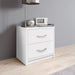  PEPE Nachttisch Weiß - Schlichter Nachtschrank mit zwei Schubladen passend zu jedem Bett & Schlafzimmer - 39 x 39 x 28 cm