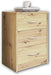 PEPE Nachttisch in Artisan Eiche Optik - Schlichter Nachtschrank mit drei Schubladen passend zu jedem Bett & Schlafzimmer - 39 x 54 x 28 cm 