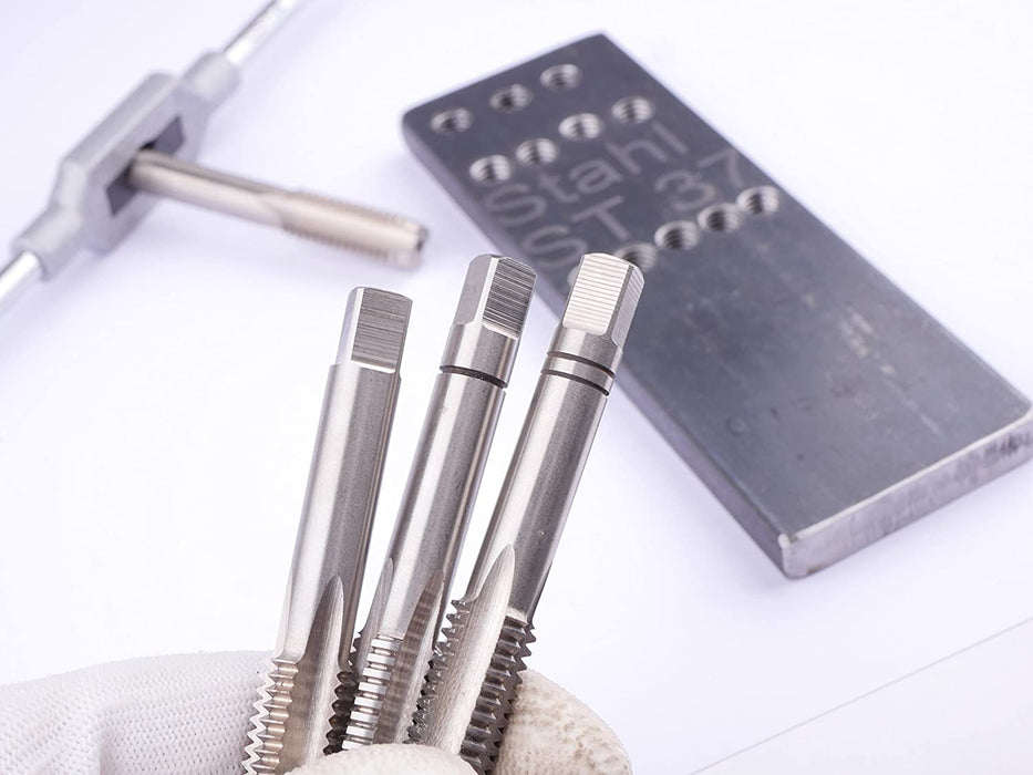 PROFI 32 teilig Gewindeschneider Set metrisch M3 bis M12 HSSG | Handgewindebohrer, Gewindeschneider, Schneideisen, verstellbares Windeisen