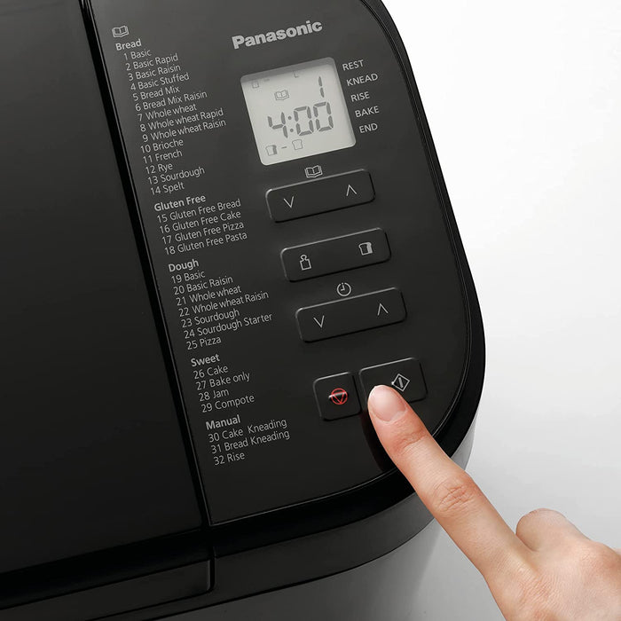 Panasonic Brotbackautomat (32 Programme, 14 Automatikprogramme, Hefe-Verteiler, glutenfrei backen, Timer) dunkelgrau